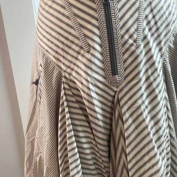 Donna Karen Striped Natural and Gray Pouf skirt Size 6 - Picture 6 of 13